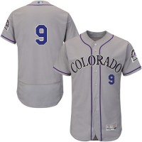 Colorado Rockies #9 Daniel Murphy Grey Flexbase Authentic Collection Stitched MLB Jersey