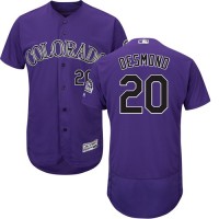 Colorado Rockies #20 Ian Desmond Purple Flexbase Authentic Collection Stitched MLB Jersey