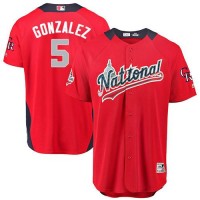 Colorado Rockies #5 Carlos Gonzalez Red 2018 All-Star National League Stitched MLB Jersey