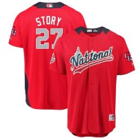 Colorado Rockies #27 Trevor Story Red 2018 All-Star National League Stitched MLB Jersey