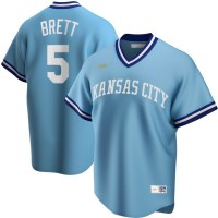 Kansas City Kansas City Royals #5 George Brett Nike Road Cooperstown Collection Player MLB Jersey Light Blue