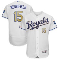 Kansas City Kansas City Royals #15 Whit Merrifield Majestic Alternate Authentic Collection Flex Base Player Jersey White