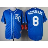Kansas City Royals #8 Mike Moustakas Blue Alternate 2 Cool Base Stitched MLB Jersey