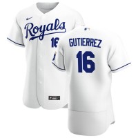 Kansas City Kansas City Royals #16 Kelvin Gutierrez Men's Nike White Home 2020 Authentic Player MLB Jersey
