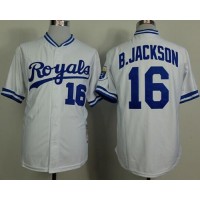 Mitchell And Ness 1980 Kansas City Royals #16 Bo Jackson White Stitched MLB Jersey