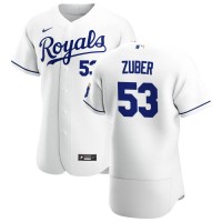Kansas City Kansas City Royals #53 Tyler Zuber Men's Nike White Home 2020 Authentic Player MLB Jersey