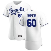 Kansas City Kansas City Royals #60 Foster Griffin Men's Nike White Home 2020 Authentic Player MLB Jersey