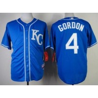 Kansas City Royals #4 Alex Gordon Blue Alternate 2 Cool Base Stitched MLB Jersey