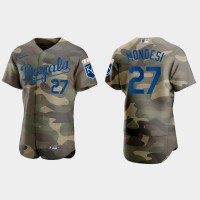 Kansas City Kansas City Royals #27 Adalberto Mondesi Men's Nike 2021 Armed Forces Day Authentic MLB Jersey -Camo