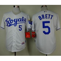 Kansas City Royals #5 George Brett White Cool Base Stitched MLB Jersey