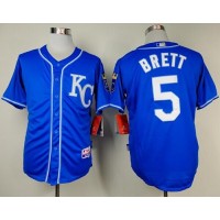Kansas City Royals #5 George Brett Light Blue Alternate 2 Cool Base Stitched MLB Jersey