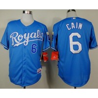 Kansas City Royals #6 Lorenzo Cain Light Blue Alternate Cool Base Stitched MLB Jersey