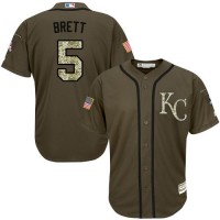 Kansas City Royals #5 George Brett Green Salute to Service Stitched MLB Jersey