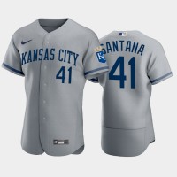 Kansas City Kansas City Royals #41 Carlos Santana Men's Nike 2022 Authentic Gray Jersey