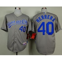 Kansas City Royals #40 Kelvin Herrera Grey Cool Base Stitched MLB Jersey