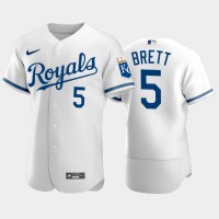 Kansas City Kansas City Royals #5 George Brett Men's Nike Game Replica 2022 City Connect White Jersey
