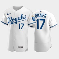 Kansas City Kansas City Royals #17 Hunter Dozier Men's Nike Game Replica 2022 City Connect White Jersey