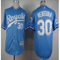 Kansas City Royals #30 Yordano Ventura Light Blue 1985 Turn Back The Clock Stitched MLB Jersey