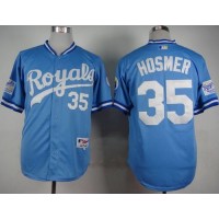 Kansas City Royals #35 Eric Hosmer Light Blue 1985 Turn Back The Clock Stitched MLB Jersey