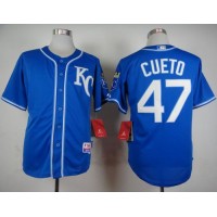 Kansas City Royals #47 Johnny Cueto Light Blue Alternate 2 Cool Base Stitched MLB Jersey