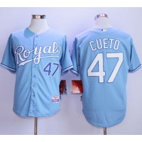 Kansas City Royals #47 Johnny Cueto Light Blue Alternate 1 Cool Base Stitched MLB Jersey