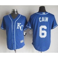 Kansas City Royals #6 Lorenzo Cain Blue Alternate 2 New Cool Base Stitched MLB Jersey
