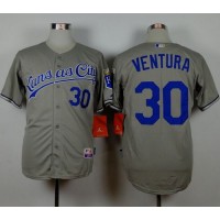 Kansas City Royals #30 Yordano Ventura Grey Road Cool Base Stitched MLB Jersey