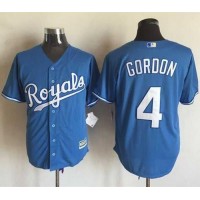 Kansas City Royals #4 Alex Gordon Light Blue Alternate 1 New Cool Base Stitched MLB Jersey