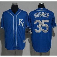 Kansas City Royals #35 Eric Hosmer Royal Blue 2017 Spring Training Authentic Flex Base Stitched MLB Jersey