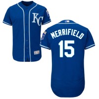 Kansas City Royals #15 Whit Merrifield Royal Blue Flexbase Authentic Collection Stitched MLB Jersey