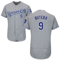Kansas City Royals #9 Drew Butera Grey Flexbase Authentic Collection Stitched MLB Jersey
