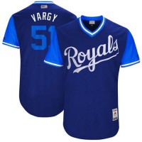 Kansas City Royals #51 Jason Vargas Navy 