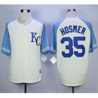 Kansas City Royals #35 Eric Hosmer Cream Exclusive Vintage Stitched MLB Jersey