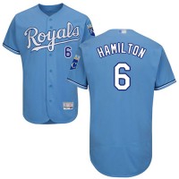 Kansas City Royals #6 Billy Hamilton Light Blue Flexbase Authentic Collection Stitched MLB Jersey