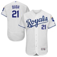 Kansas City Royals #21 Lucas Duda White Flexbase Authentic Collection Stitched MLB Jersey