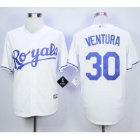Kansas City Royals #30 Yordano Ventura White New Cool Base Stitched MLB Jersey