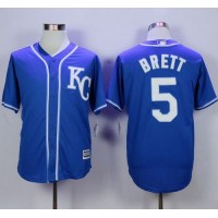 Kansas City Royals #5 George Brett Blue Alternate 2 New Cool Base Stitched MLB Jersey