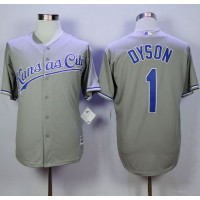 Kansas City Royals #1 Jarrod Dyson Grey New Cool Base Stitched MLB Jersey