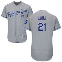 Kansas City Royals #21 Lucas Duda Grey Flexbase Authentic Collection Stitched MLB Jersey