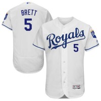 Kansas City Royals #5 George Brett White Flexbase Authentic Collection Stitched MLB Jersey
