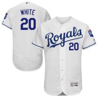 Kansas City Royals #20 Frank White White Flexbase Authentic Collection Stitched MLB Jersey