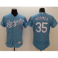 Kansas City Royals #35 Eric Hosmer Light Blue Flexbase Authentic Collection Stitched MLB Jersey