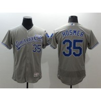 Kansas City Royals #35 Eric Hosmer Grey Flexbase Authentic Collection Stitched MLB Jersey