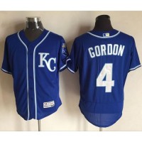Kansas City Royals #4 Alex Gordon Royal Blue Flexbase Authentic Collection Stitched MLB Jersey