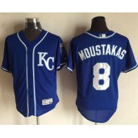 Kansas City Royals #8 Mike Moustakas Royal Blue Flexbase Authentic Collection Stitched MLB Jersey