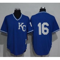 Mitchell And Ness 1989 Kansas City Royals #16 Bo Jackson Blue Throwback Stitched MLB Jersey