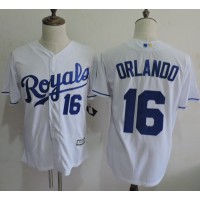 Kansas City Royals #16 Paulo Orlando White New Cool Base Stitched MLB Jersey