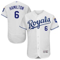 Kansas City Royals #6 Billy Hamilton White Flexbase Authentic Collection Stitched MLB Jersey