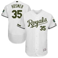 Kansas City Royals #35 Eric Hosmer White Flexbase Authentic Collection Memorial Day Stitched MLB Jersey