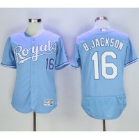 Kansas City Royals #16 Bo Jackson Light Blue Flexbase Authentic Collection Stitched MLB Jersey